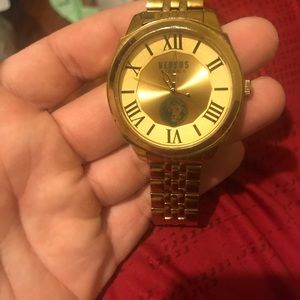 Versus Versace gold plated lion watch